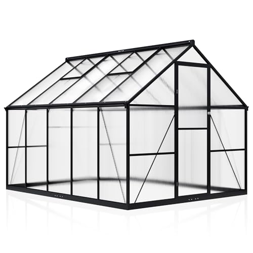 8x10 FT Walk in Polycarbonate Greenhouse for Outdoors (8x10 FT)