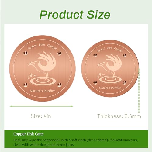 2 Pack Bird Bath Copper Disk (2Pcs)
