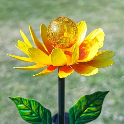 Solar Flowers Wind Spinners Outdoor