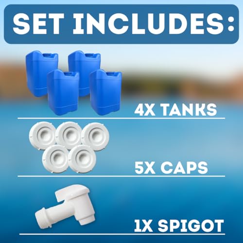 5 Gallon Stackable Water Storage Containers (2 Count)