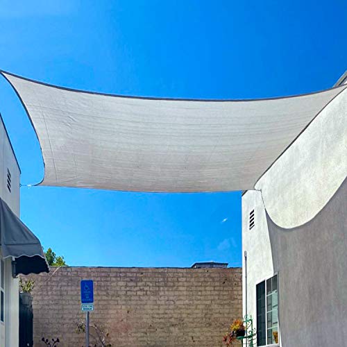 8'x10' Sun Shade Sail Gray Curved Rectangle (Gray / 0 8' X 1 0')