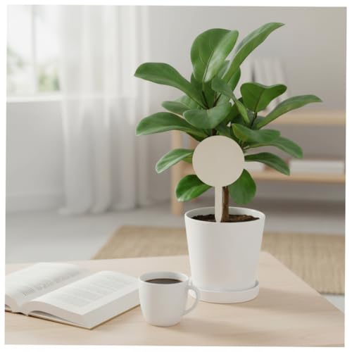 100 Pcs Wood Plant Labels (Round)