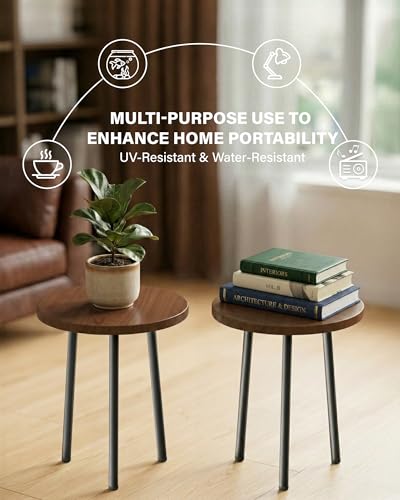 Plant Stand Indoor 2 Pack (Walnut / 14"&14")