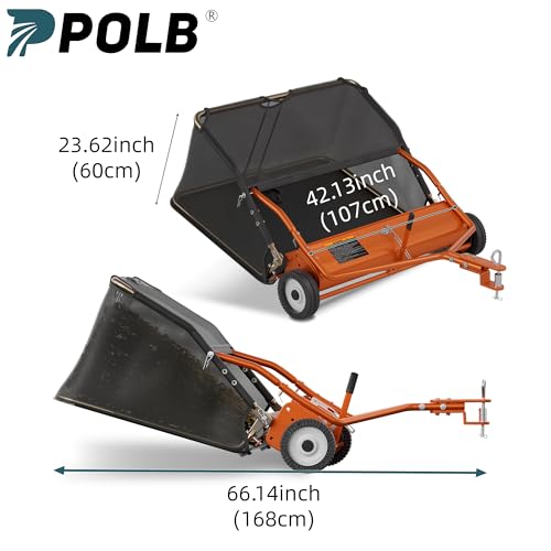 42" Lawn Sweeper Tow Behind (42 inch / Orange)