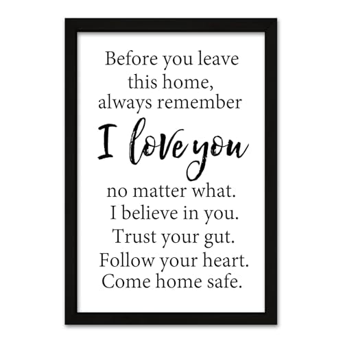 Before You Leave This Home Wall Decor Art 16"X11" Black (16"L x 11"W / Before You Leave This Home（Black))