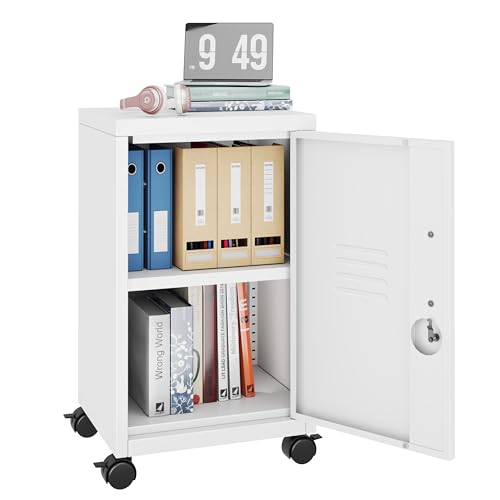 Metal Mobile File Cabinet with Lock