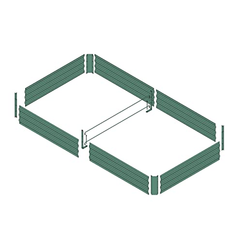 8x4x1ft Green Metal Raised Garden Bed Kit (Green / 8x4x1 ft)