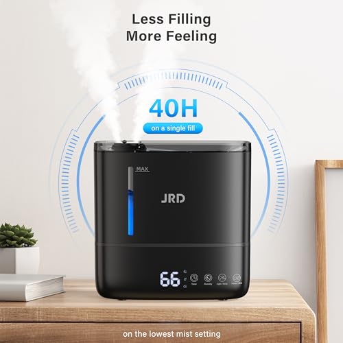 Top Fill 4L Humidifiers for Bedroom (Black 4L-B)