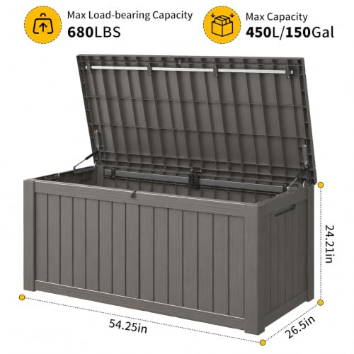 Outdoor Storage Box (Grey / 150 Gallon)