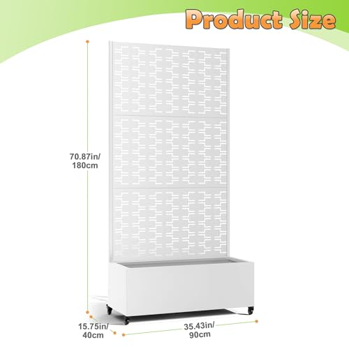 Metal Raised Garden Bed (White-brick / 71" x 35" x 16")