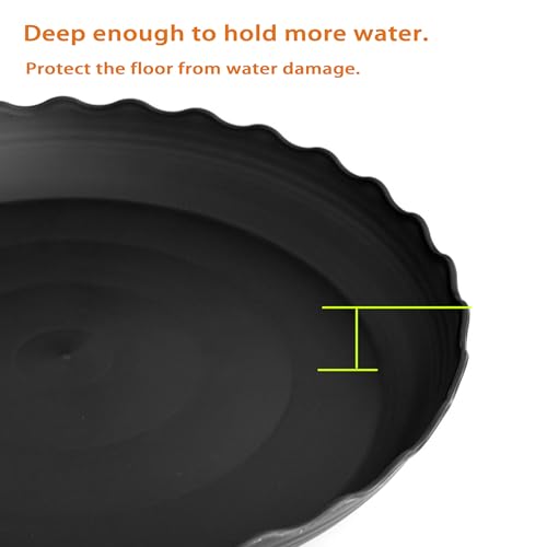 2 Pack of 20 inch Plant Saucer Plant Tray (20" (2 pack) / Black)
