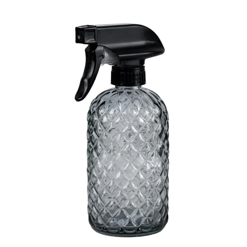 12Oz Glass Plant Spray Bottle with Black Plastic Top Pump