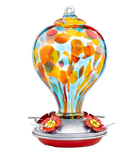 Hummingbird Feeders Blown Glass Hummingbird Feeder (Hawaii Beach)