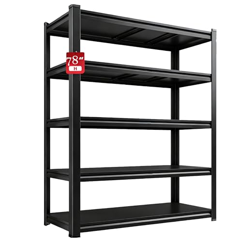 78"H Garage Shelving Heavy Duty Rack (5-Tier 78"H×36"W×16"D)