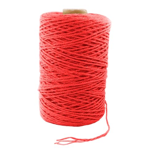 3mm x 1000 Feet Red Jute Rope (Red / 3mm x 1000 Ft)