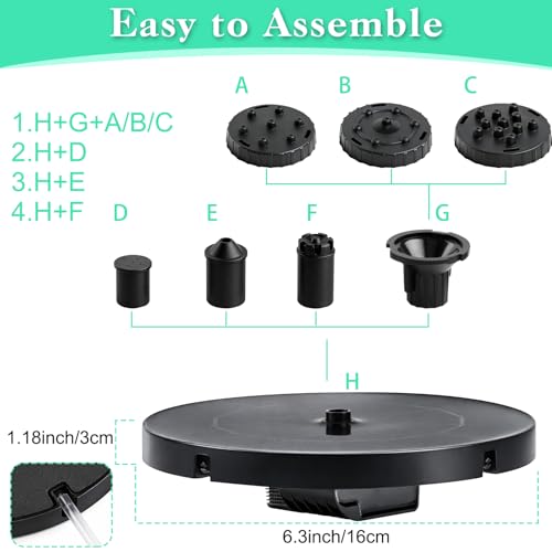 Solar Fountain for Bird Bath 3.5W Solar Powered Water Fountain Pump (Solar Water Fountain 3.5w)