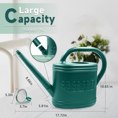 1 Gallon Watering Can (Dark Green / 1 Gallon)