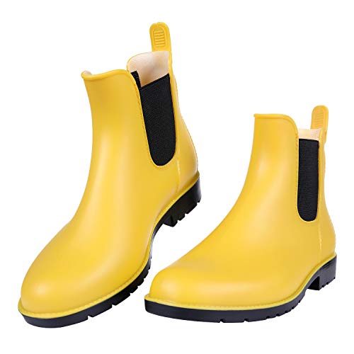 Women's Ankle Rain Boots Waterproof Chelsea Boots
