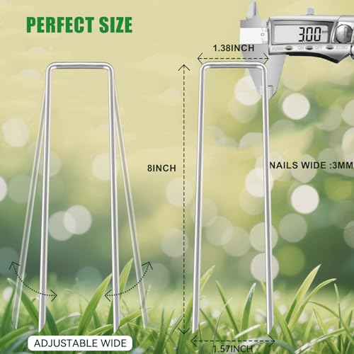 Landscape Staples Galvanized Garden Stakes (8 INCH)