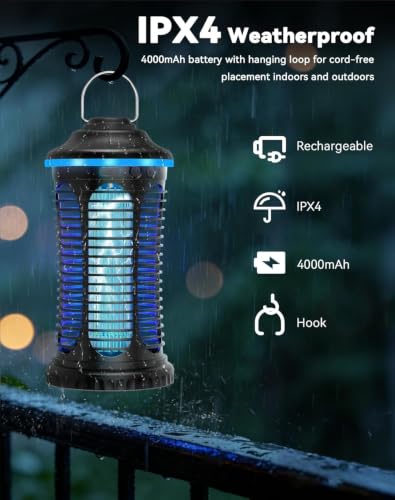 Rechargeable Bug Zapper Outdoor Indoor (L)