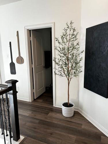 7ft Artificial Olive Tree for Home Decor (Olive Tree (7ft) / 7ft)