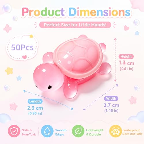 50 Pcs Luminous Small Resin Turtles Mini Sea Turtle Animal Figures (Small)