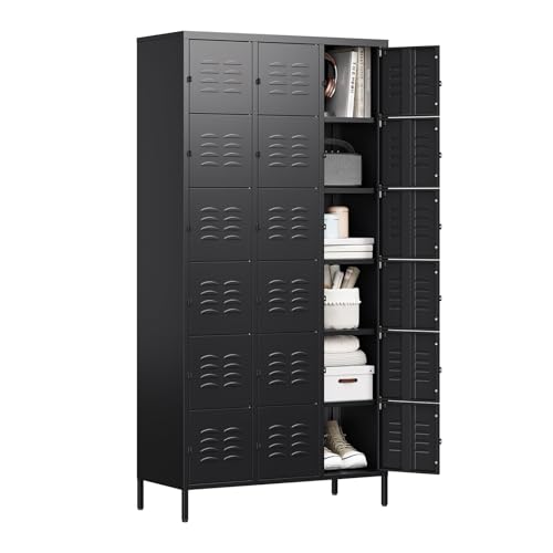 Metal Lockers for Employees (18 Door / Black)