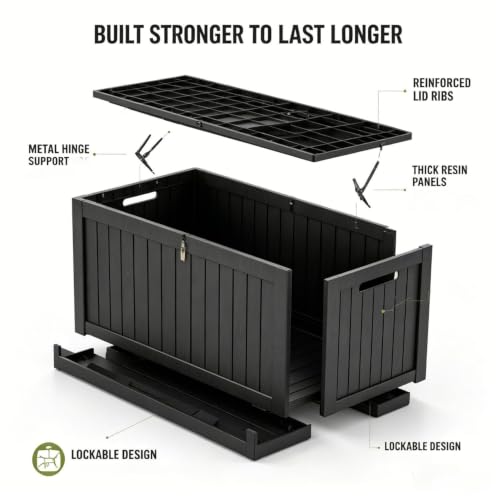 300 Gallon Outdoor Storage Box (Black / 265GAL)