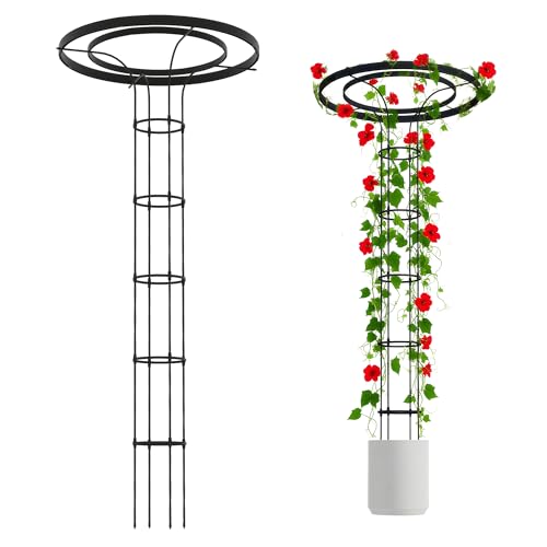 Umbrella Top Garden Trellis for Climbing Plants Outdoor (Extra Tall - 82.7" Height / Umbrella Shape)