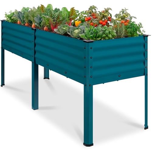 72x24x30in Non Toxic Galvanized Raised Garden Bed (72x24x30in / Peacock Blue)