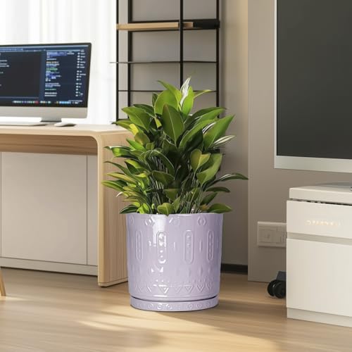 Ceramic Plant Pots (12 Inch / Purple)