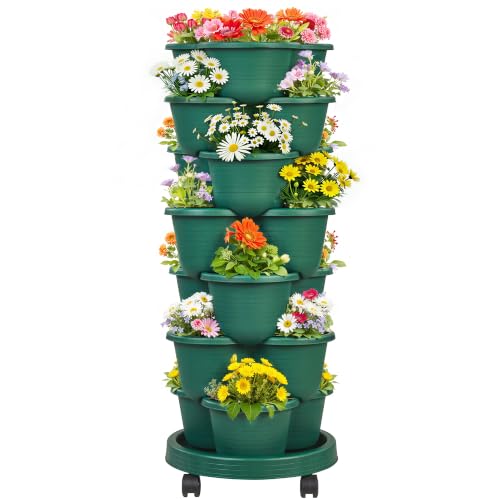7 Tier Vertical Garden Planter (Dark Green / 7 Tier)