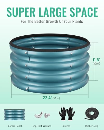 Round Raised Garden Bed (Blue)