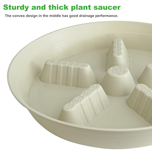 4 Pack Plant Saucer 14 inch (14"-4 Pack / Light_Green)
