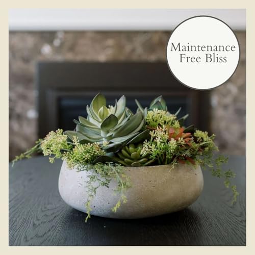 Round Faux Succulent Arrangement