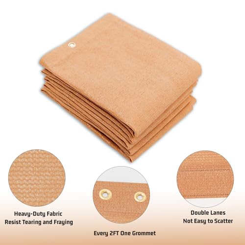 Shade Cloth 20x20 FT Sun Shade (20' x 20' custom size / Peach Fuzz)