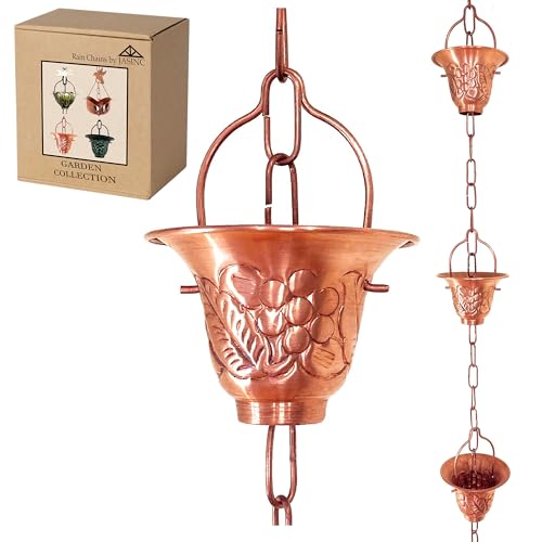 8.5 ft Grape Leaf Vineyard Cups Pure Copper (copper 8005)