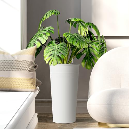 22''H 2 Pack Planter with Water Level Indicator (White / 22'')