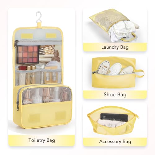 10 Set Compression Packing Cubes for Travel Essentials (Yellow)