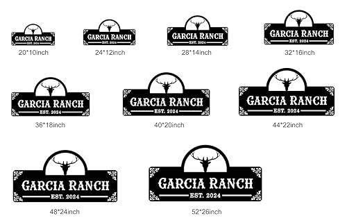 Personalized Metal Farm Sign (Black034)