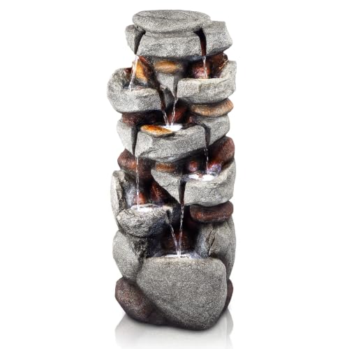 40" H Outdoor Water Fountain (40" H 7-Tier)