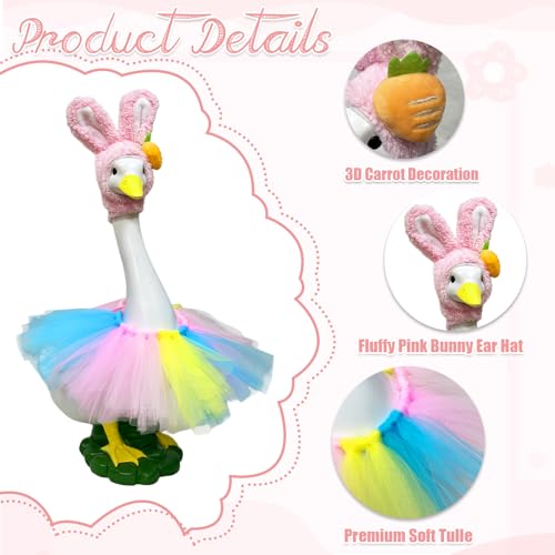 Porch Goose Statue (rabbit ear hat goose)
