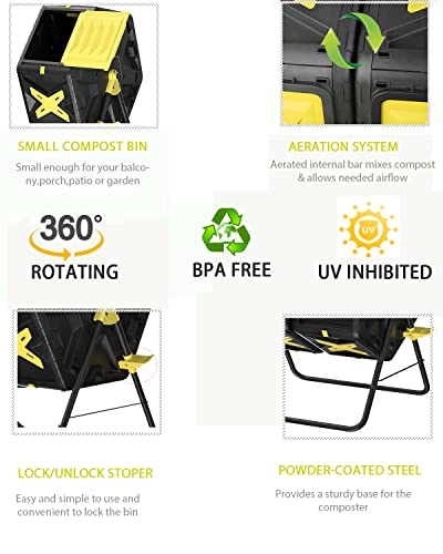 18.5 Gal Tumbling Compost Bin from BPA Free Material (18.5 Gal)