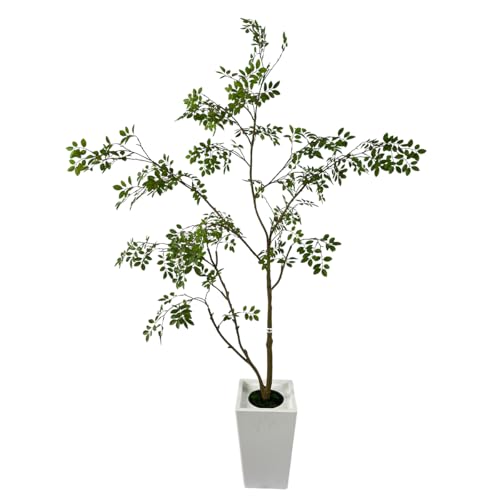 Artificial Elm Tree Faux Elm Tree 7ft Tall Fake Plant in Pot Fake Silk Tree Faux Plants Indoor (7ft)