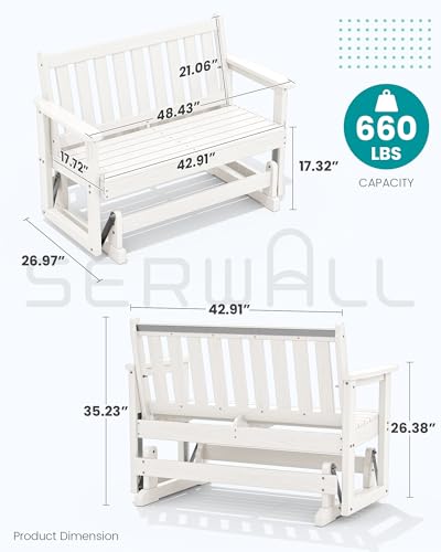 2 Person Patio Glider Bench
