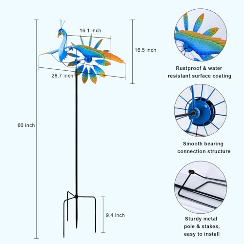 Wind Spinner Outdoor (Blue,yellow)