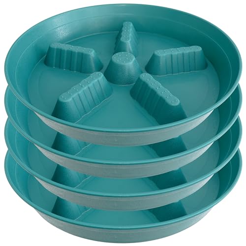 4 Pack Plant Saucer 14 inch (14"-4 Pack / Forest_Blue)