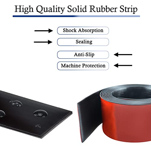 Neoprene Rubber Strips with Adhesive Backing Rubber Sheets (10 Foot)