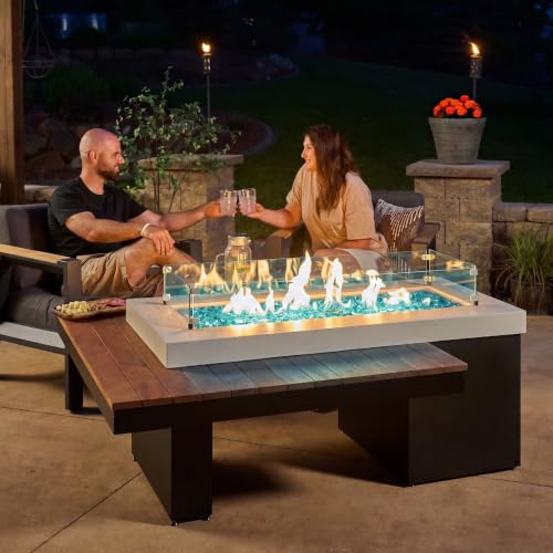 1 2 inch Reflective Fire Glass for Fireplace Fire Pit and Landscaping 10 lb High Luster Caribbean Blue (1/2 inch / Caribbean Blue)
