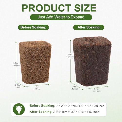 75PCS Pre Drilled Seed Starter Cubes (Pre-Drilled Holes-75PCS)